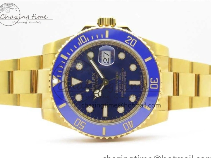 on Dial YG 116618 D1F YG Wrapped Bracelet Submariner Edition A2836 LB Best Wrapped Blue 0523